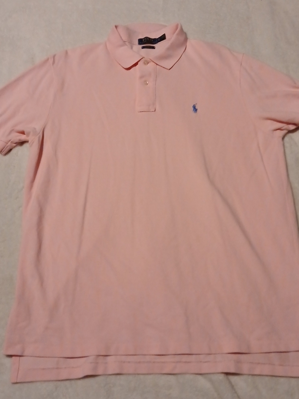 Ralph Lauren Pale Pink Polo with Blue Pony